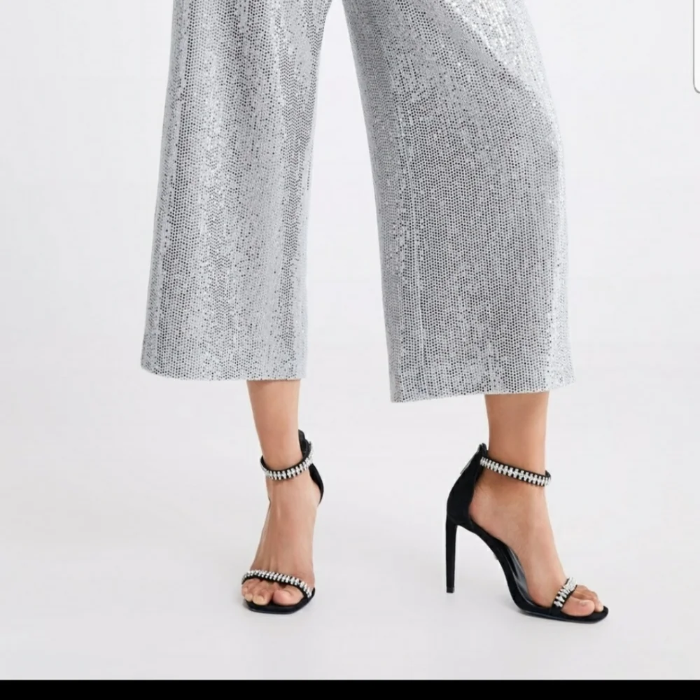 Zara sequined silver pants XS - Picture 3 of 8